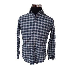 RALPH LAUREN Mens Medium Green Blue Plaid Classic Fit Long Sleeve Button Shirt